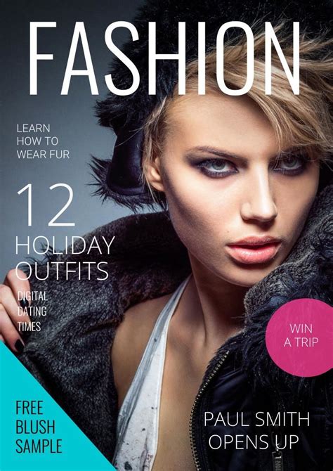 fashion magazine cover online templates